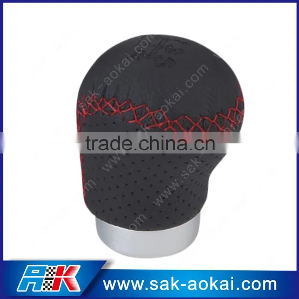 Universal Gear Manual Carbon Fiber Shift Knob Leather Shifter photo-2