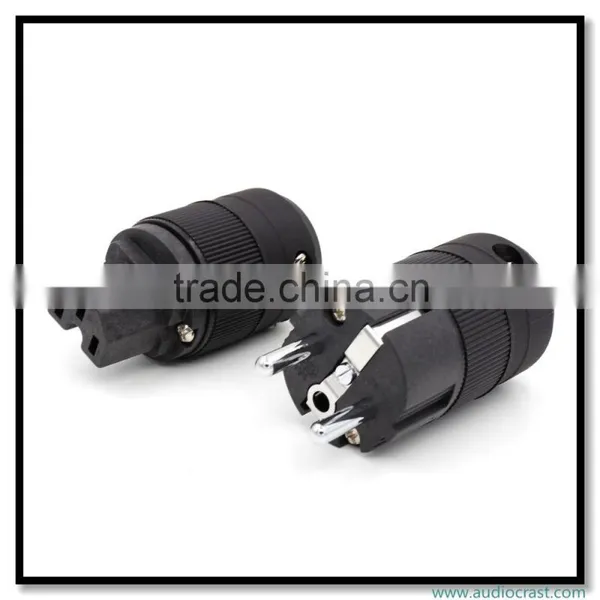 OEM/ODM Rhodium Plated Pure Copper Schuko Euro Power Plug Connector+Power IEC Connector Plug Audio photo-6