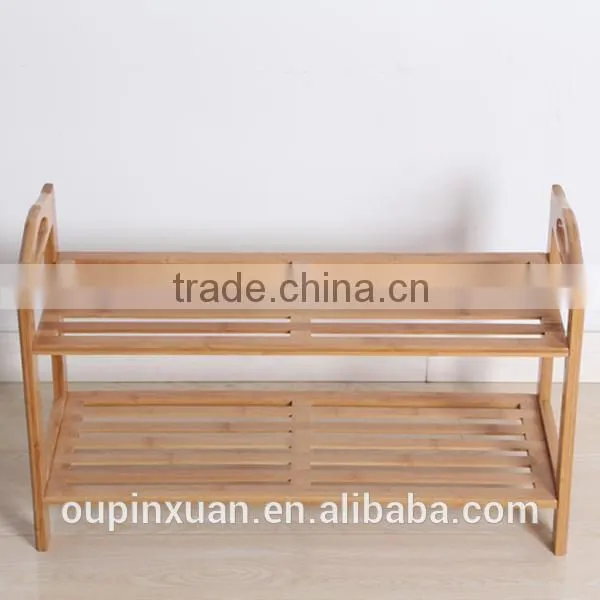 2tiers Self-assembly DIY Shoe Racks,potable Bamboo Shoe Organzier photo-4