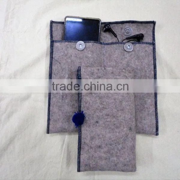 Wool Felt Cell Phone Charger Holder
