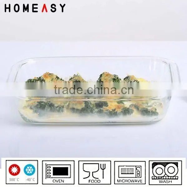 Clear glass baking dish set