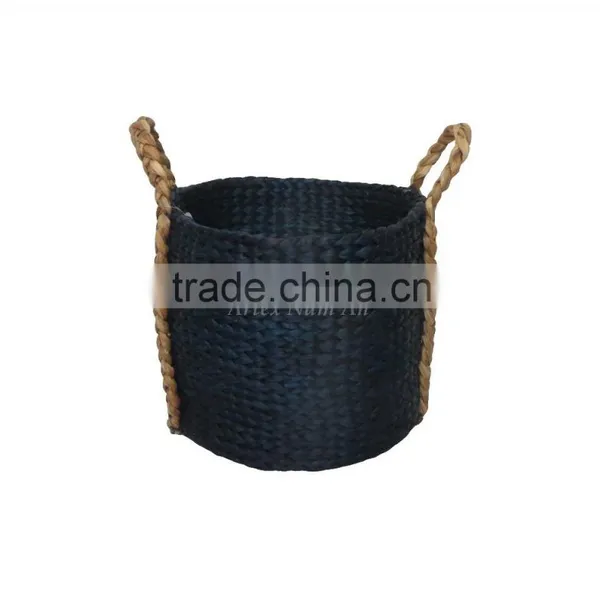 Water Hyacinth Storage Basket With Handle, Laundry Basket photo-5