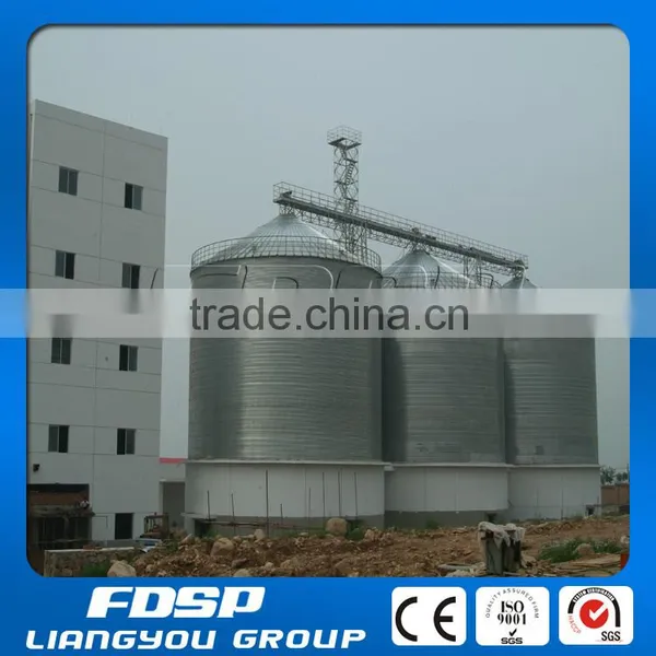 Galvanized hopper bottom corrugated grain silo