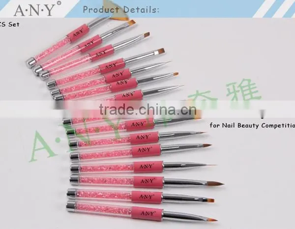 ANY Nail Art Beauty Care Pink Rhinestone UV Gel Nail Polish Brush Micropainting photo-6