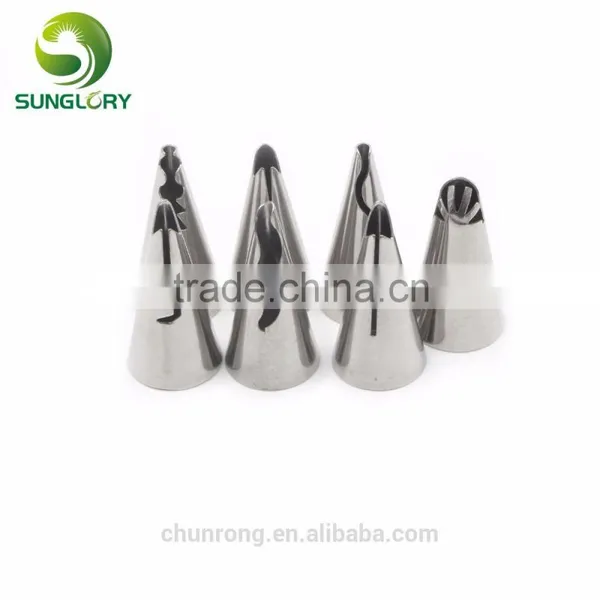 Hot Selling Wedding Cake Decorating Icing 7PCS Stainless Steel Russian Nozzles Pastry Bobbi Skirt Cake Nozzles Decoration Piping photo-3