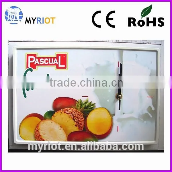Plastc Rectangle Shape Image Business Gift Advertising Wall Clock