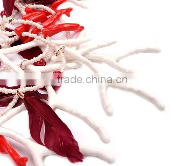 European Style Exaggerate Antlers Handmade Choker Necklace photo-5