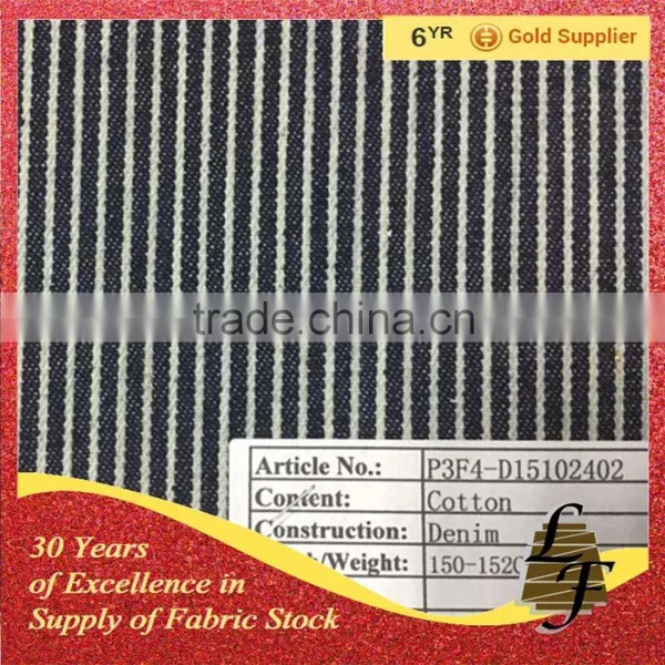 Stock Stripes Cotton Stretch Denim Fabric P3F4-D15102403 photo-5