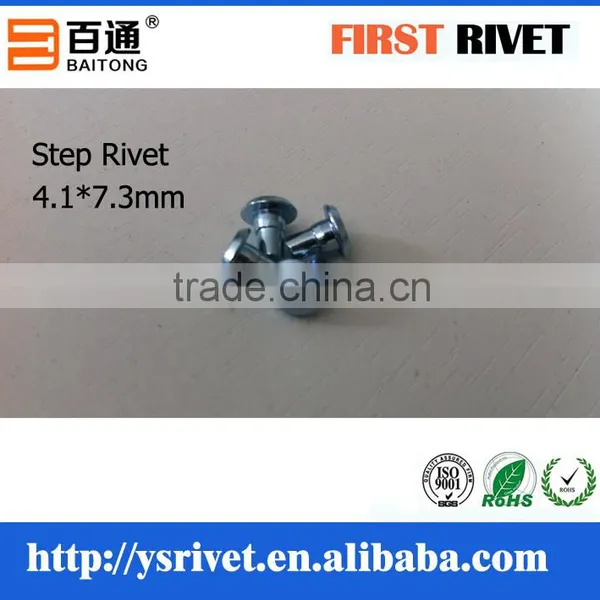 4.1*7.3mm White Zinc Color Solid Steel Rivet, Solid Step Rivet photo-3