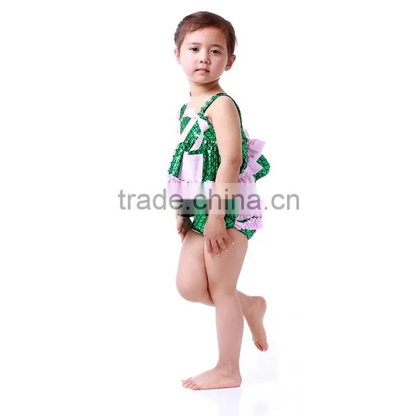 Sequin Halter Crop Top Tank Top Shirt Mermaid Top Birthday Halloween Costume Baby Toddler Girl Champagne Clothing photo-2