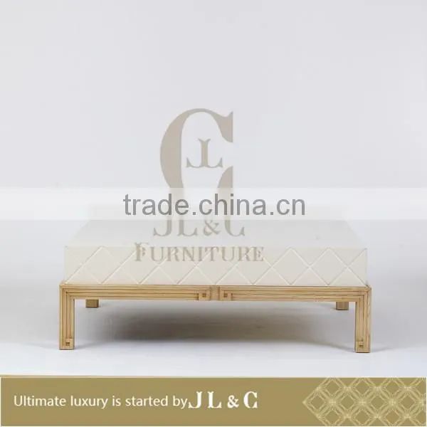 Luxury Living Room AT11-14 Diamond Pattern Coffee Table Oak Material Factory Price From China JL&C Luxury Home Furniture photo-2