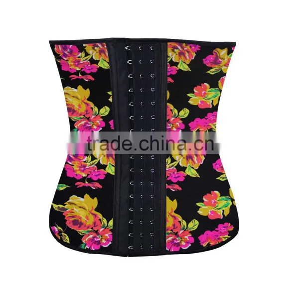 2015 Best Sell Skull Pattern 9 Steel Bones Latex Waist Trainer photo-5