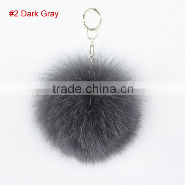 Handmade Top Quality14-16cm Fluffy Fur Wholesale Genuine Fox Fur Ball KZ151002 Quality Choice photo-2