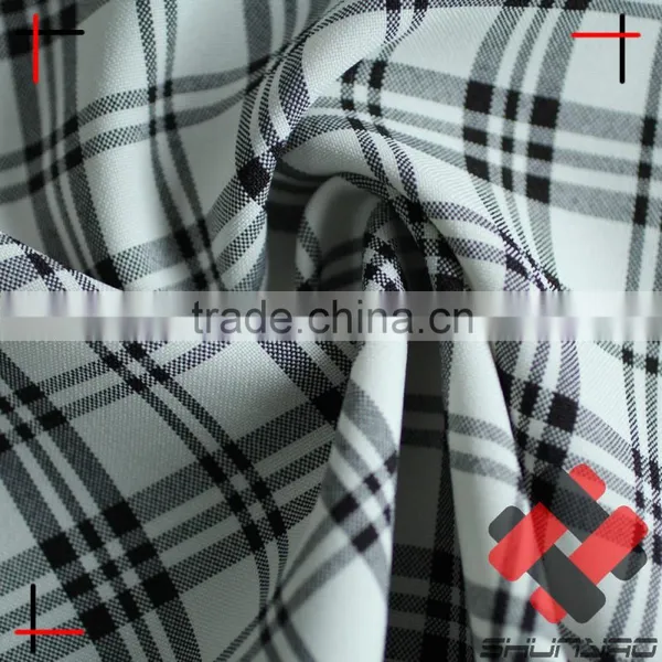 Polyester Cationic Plaid Mini Matt Fabric for Uniform photo-3