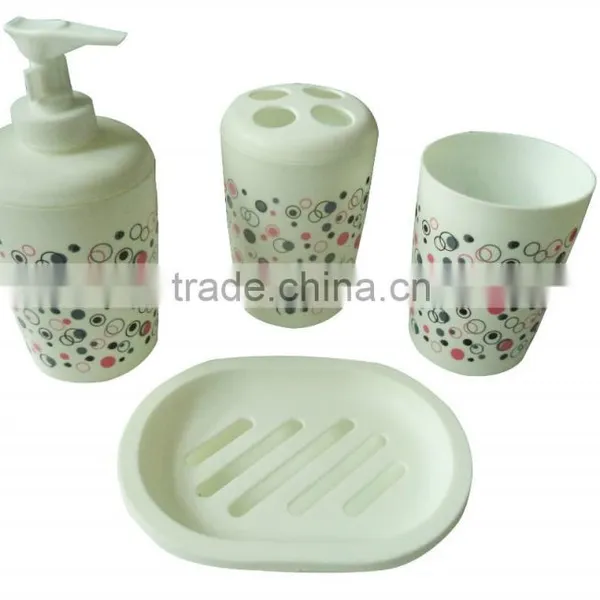 Eco-Friendly Feature and Plastic pp Bathroom Set With Plastic Soap Dispenser photo-4