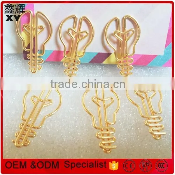 Golden Color Book Shape Paper Metal Clip for School photo-3