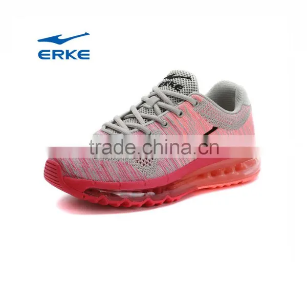 ERKE brand wholesale hot sales breathable fly knitted upper air shoes women