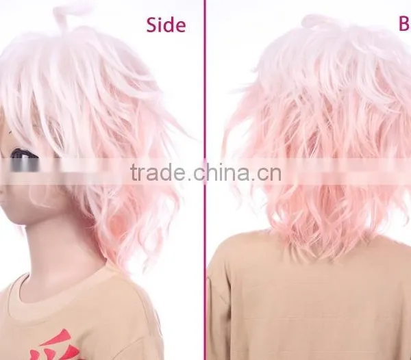 New Design High Heat-resistant Pink/blue/green/yellow Synthetic Japanese Hot Cosplay Wig photo-3