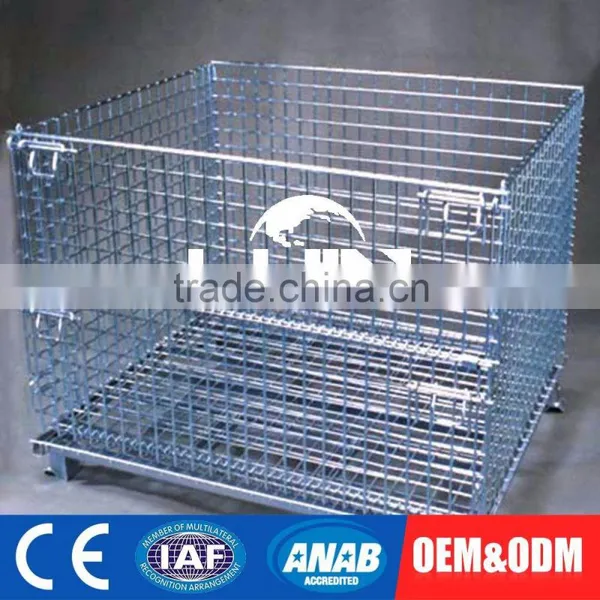 Tailored Collapsible Wire Container Tire Storage Folding Cage With Wheels photo-2