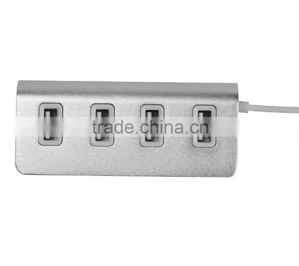 Good for Gifts! Aluminium Casing 4 Port Type c Hub Change to Usb 2.0 Hub for Macbook With LED Indicators photo-3