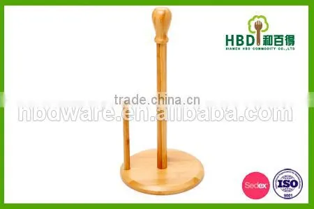 BSCI Factory High Quality Bamboo Wood Kitchen Roll Holder, Roll Holder Wholesale photo-2