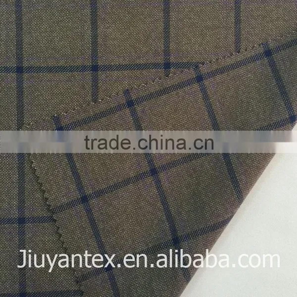 Hot Selling Europe and America Market tr Twill Classic Checks Design Printed High Quality Men's Suiting Fabric photo-3