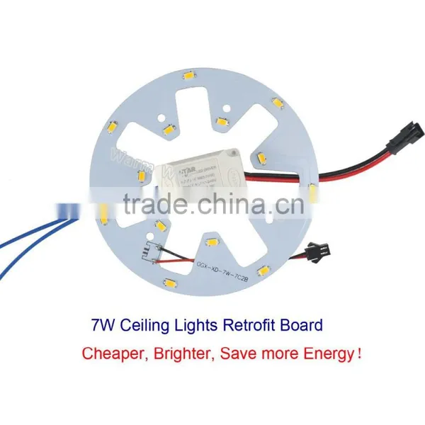 10W SMD5730 Pop Indoor Round Crystal Ceiling Recessed Led Drop Panel Light Retrofit Board photo-2