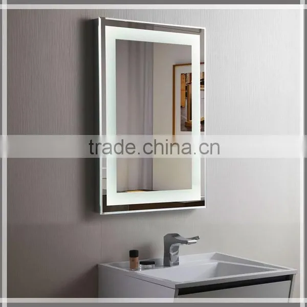 World Popular CE R0HS Certificate Freely Customized Function Wall Mounted Bright Bathroom Touch Screen Sensor LED Mirror photo-3