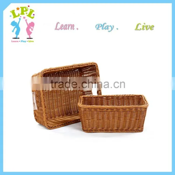 Custom High Quality Durable pp Synthetic Storage Wicker Basket Wicker Fruit Basket photo-6