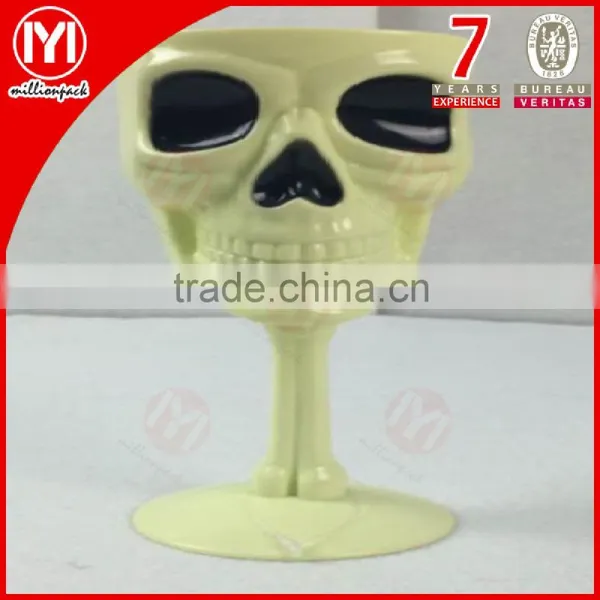High Quality Halloween Skull Shape Plastic Cup/Goblet