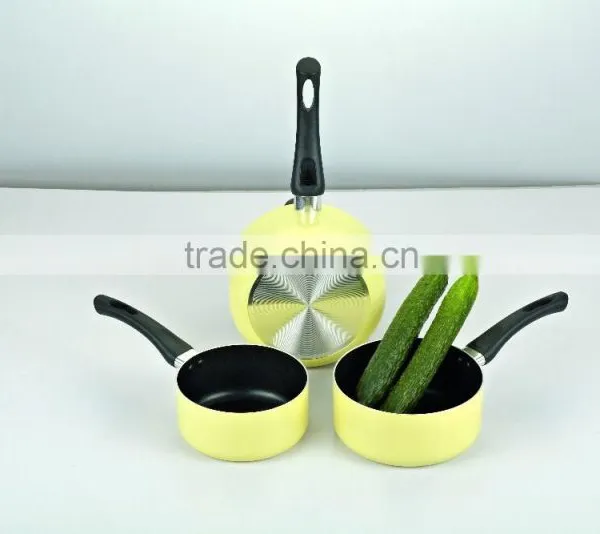 3 pcs aluminum non-stick sauce pan