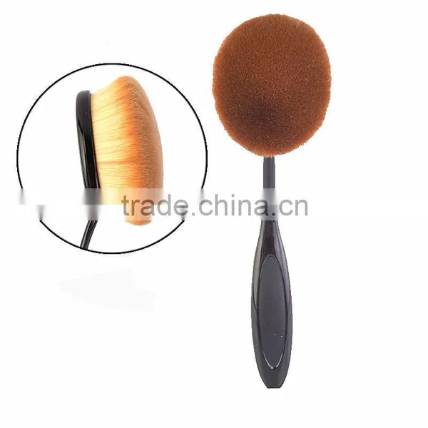 Tops 10 PCS OEM Oval Gold Cosmetic Toothbrush Makeup Brush Sets photo-5