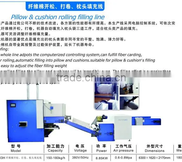 Pillow&cushion Rolling Filling Line,Shenzhen Advanced Selling Machine photo-2