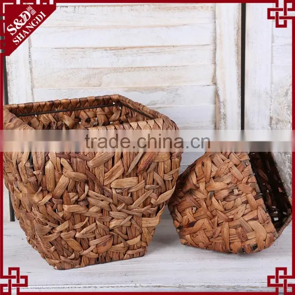 Natural Water Hyacinth Basket for Plants Indoor Decorative Novelty Planters photo-2