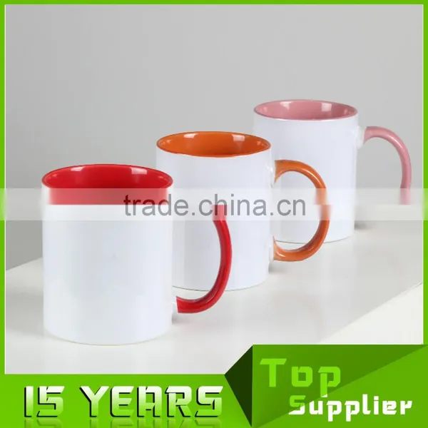 Mugs Manufacturer From China 11oz Inner Colorful Sublimation Ceramic Mug for Sale photo-2