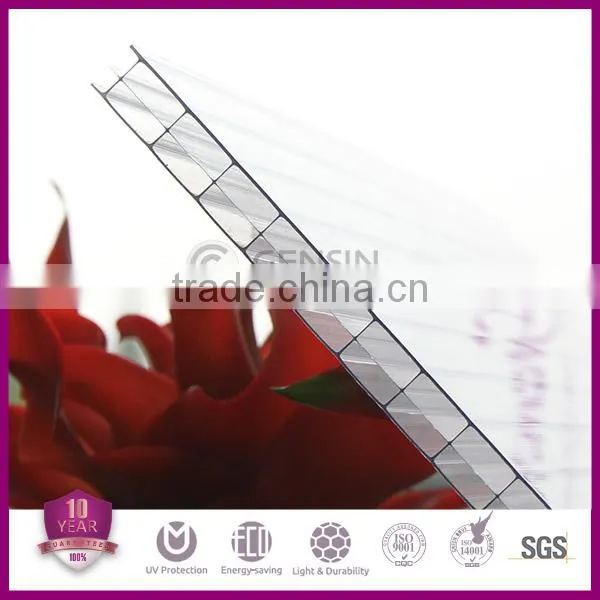 8mm Triple Wall Polycarbonate Hollow Sheet 2100*5800mm For Roofing & Skylight photo-3