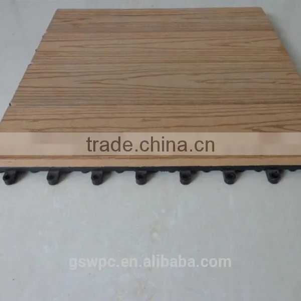 Good Selling Plastic Wood Composite Terrace/Garden Tile Plastic DIY Decking photo-2