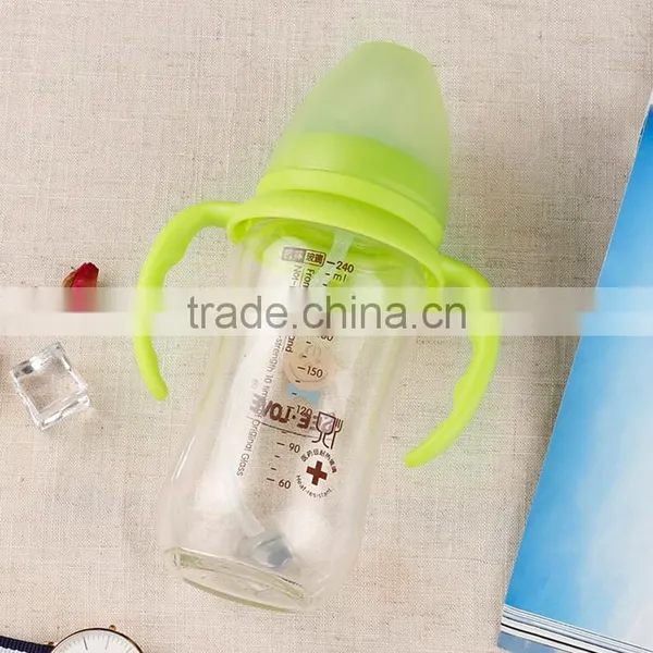BPA-Free Best Glass Bottles for Breastfed Babies LFGB/FDA/EN14350-2 Certified Baby Feeding Bottle photo-4