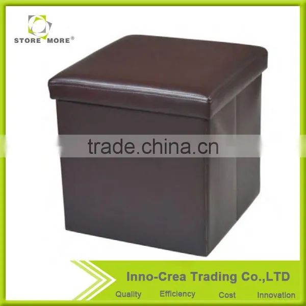 Wholesale Durable Colourful Folding Pu Leather Ottoman photo-3