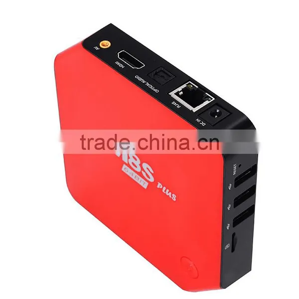 Latest Android tv Box M8S PLUS 64 BIT in Red Color/black Amlogic S905 Android 5.1 2g/16g photo-4