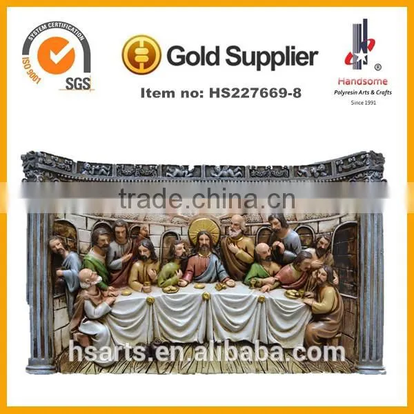 18 Inch PolyResin Clock 3d Last Supper Wall Art Hanging Decoration photo-2