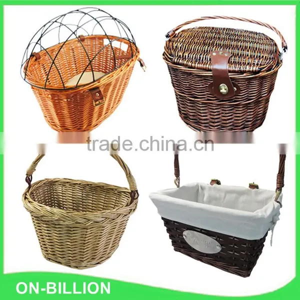 Removable and Portable Wicker Handlebar Bike Basket photo-3