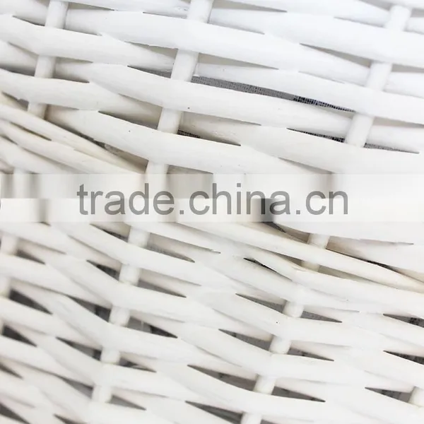 Large Home Cheap Unique Round Storage Wicker White Wash Laundry Basket photo-5