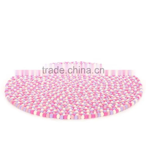 150cm Multicolour Felt Wool Ball Rugs