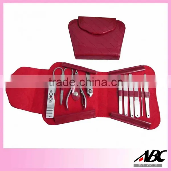 Attractive Red Color Case Stainless Steel Women's Manicure Pedicure Set photo-3