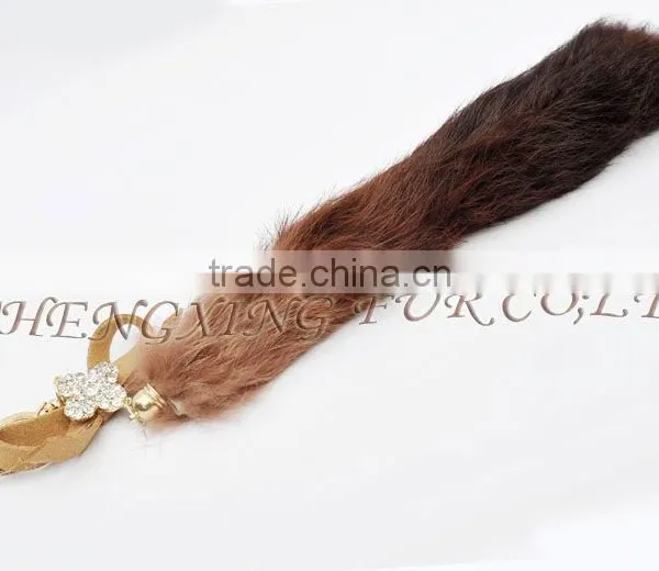 CX-R-40A Dip Dyeing Rabbit Fur Key Ring photo-3