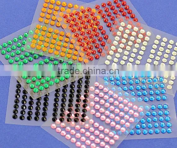 3d Custom Radiant DIY Acrylic Rhinestone Stickers Mobile Phone Crystal Case Self Adhesive Rhinestone Crystal Sticker photo-2