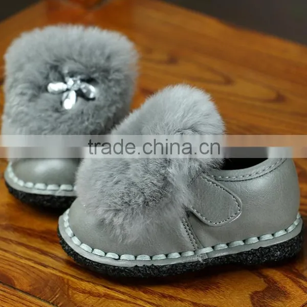 Zm40335b Wholesale Children Fancy Winter Cony Hair Girls Shoes photo-2