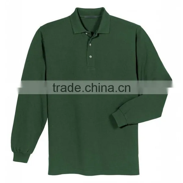 Cheap Wholesale Clothing Polo Collar Mens Long Sleeve Custom Plain Polo Tshirt photo-3