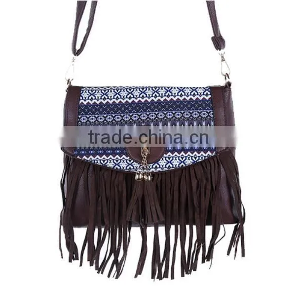 China Vintage Tassel Messenger Crossbody Bag for Women photo-5